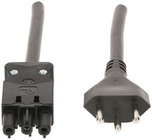 Câble de raccordement MAX HAURI 3P 2m noir prise GST18i3 fiche T12