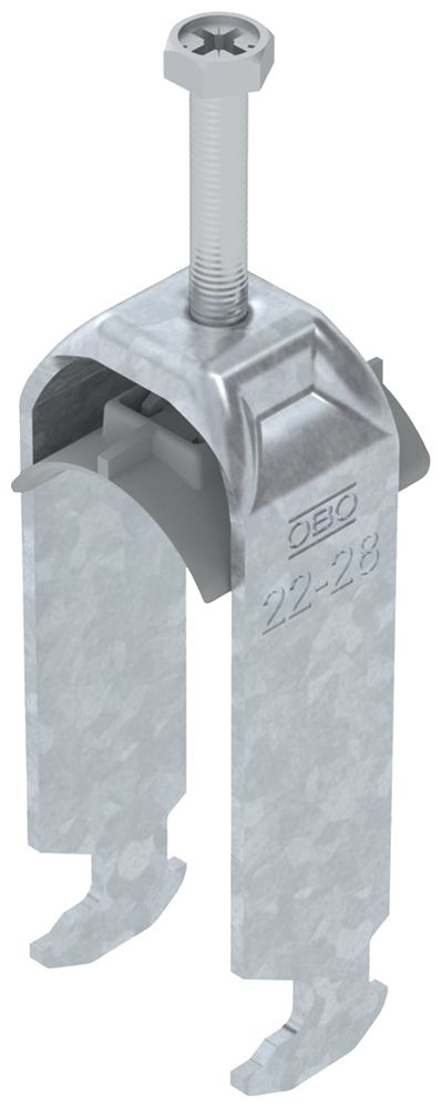 Fixation rapide BET 2056 pied à H mat.synthétique 22…28mm 2×câble acier Zn-ch-im