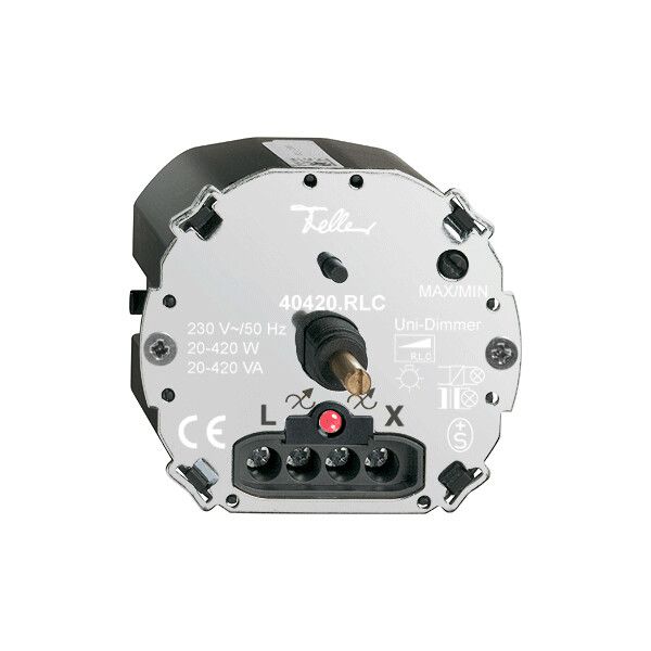 Einsatz Drehdimmer FH 20…420W Universal, beleuchtbar LED rot