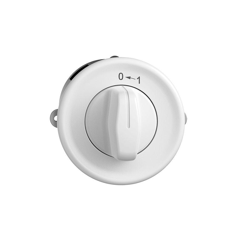 UP-Schwenktaster 0<-1/2P STANDARDdue weiss mit Drehgriff