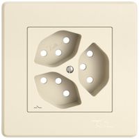 Kit di montaggio INC EDIZIO.liv SNAPFIX® per presa 3×T13 separata cr