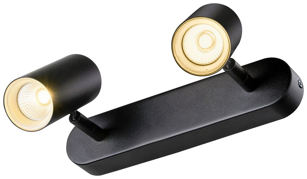 LED-Spot SLV NOBLO 12W 1460lm 930 DIM 240×105×127mm schwarz 2×Spot