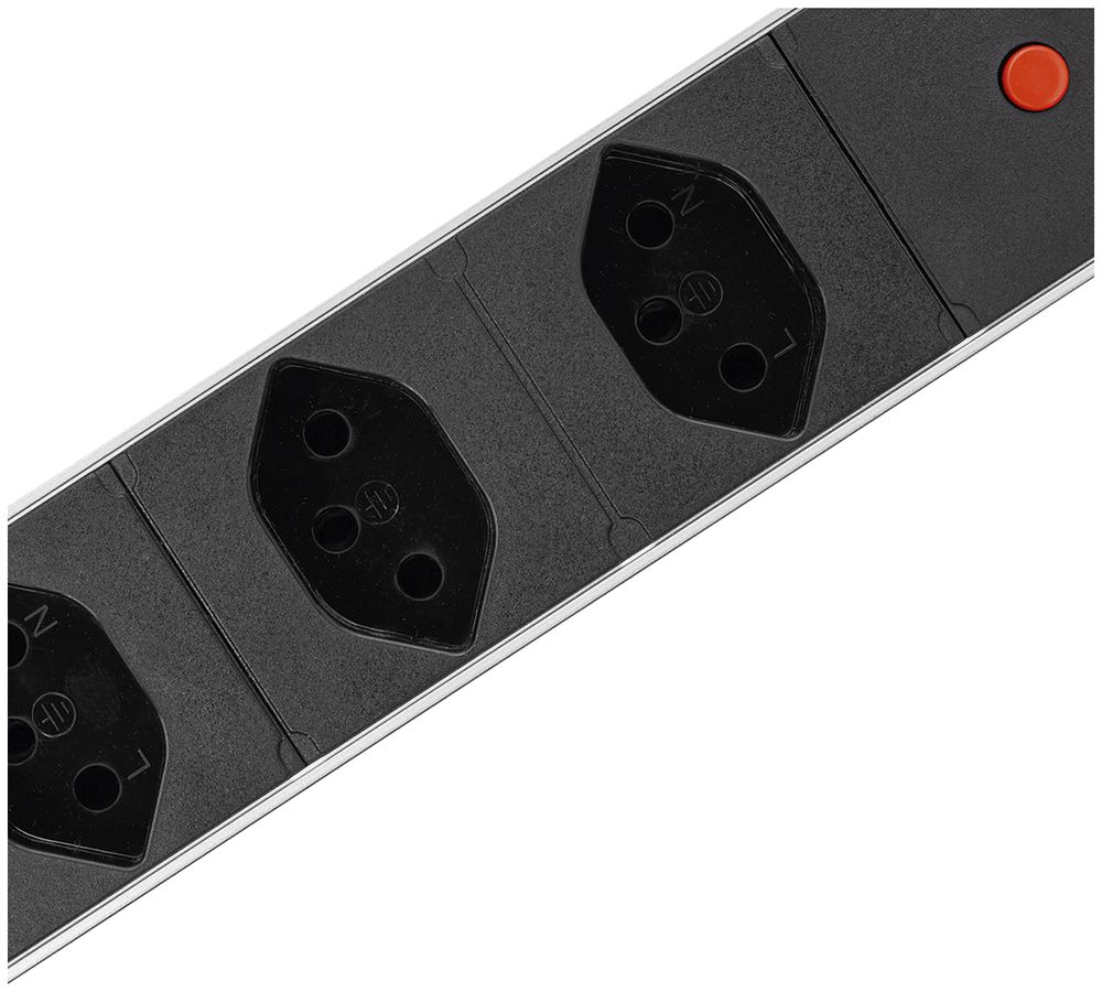 Prise multiple A. Steffen ALU MODULAR I/O 4×T13 3m noir/aluminium