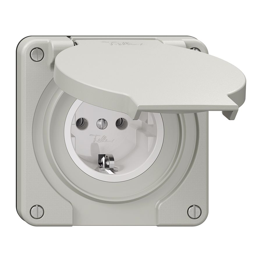 Prise NEVO N.CO SCHUKO, gris clair