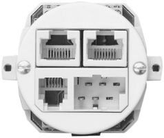 Einsatz zu UP-Anschlussdose ADSL T+T/2×RJ45/RJ11/u ITplus weiss