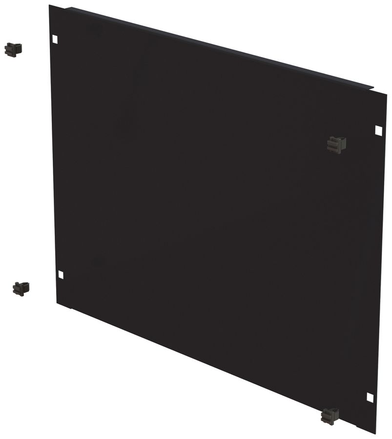 Blindplatte 19" Schnellverschluss 8HE Stahl schwarz