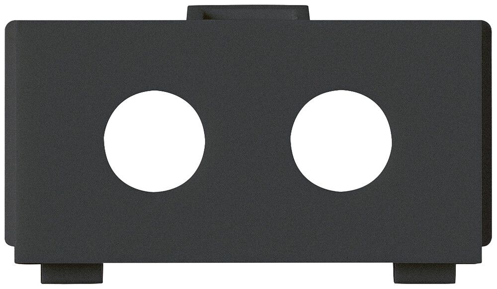 Modulo multimedia kallysto M3 vuoto per 2 connettori F/jack 6.35 Ø9.6 nero