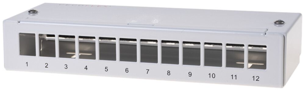 Panneau de distribution Ceconet 12-port, Keystone, vide