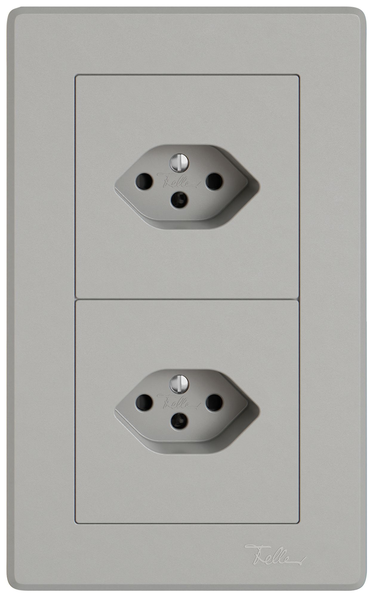 UP-Kombination EDIZIO.liv SNAPFIX® 2×1 156×96mm 1×T13+1×T13 hellgrau