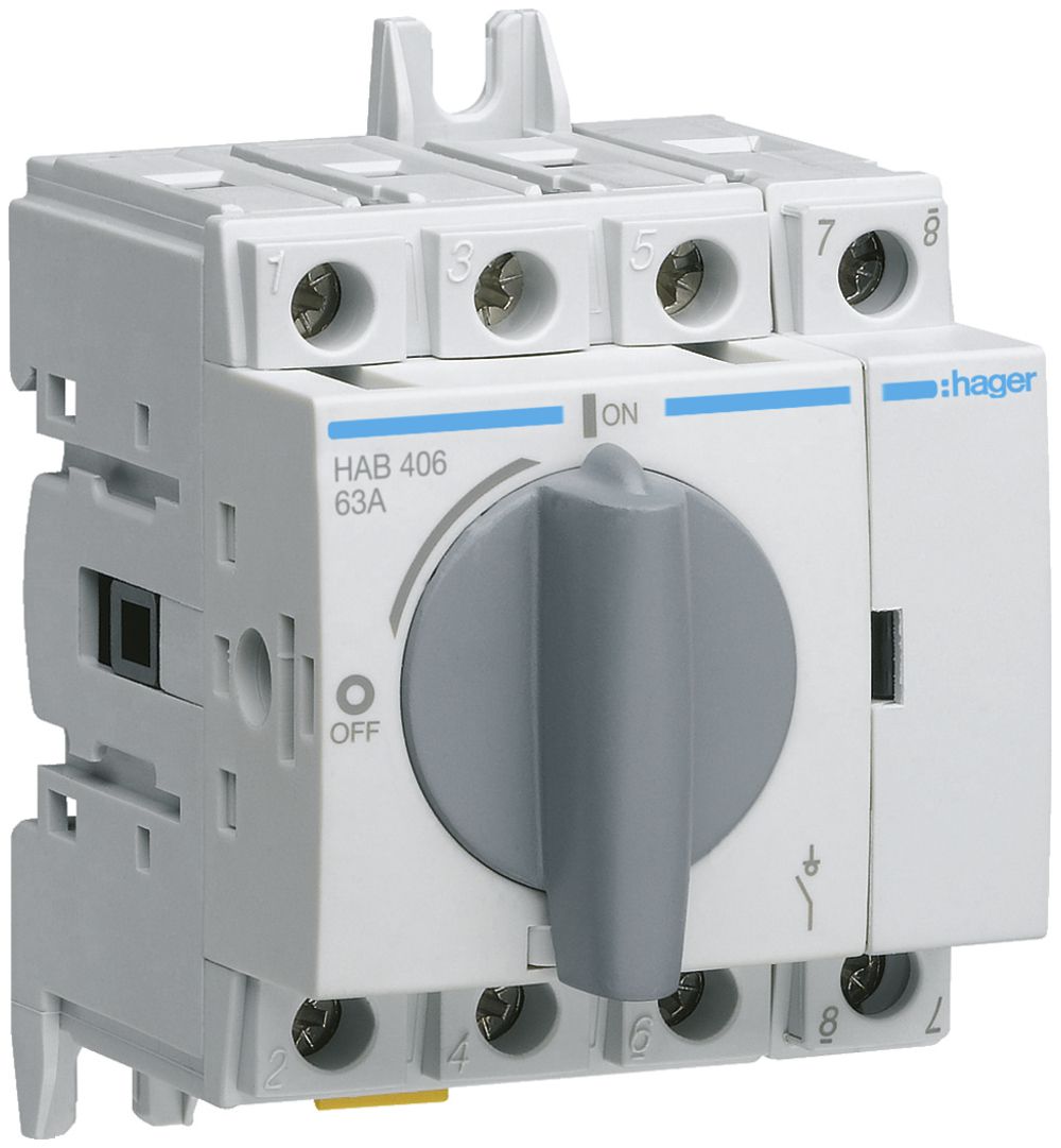 Interrupteur sectionneur Hager HAB406 4L 63A