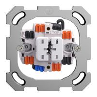 Einsatz Schalter FH für Licht +Ventilat 3+3/1L KS LED gelb