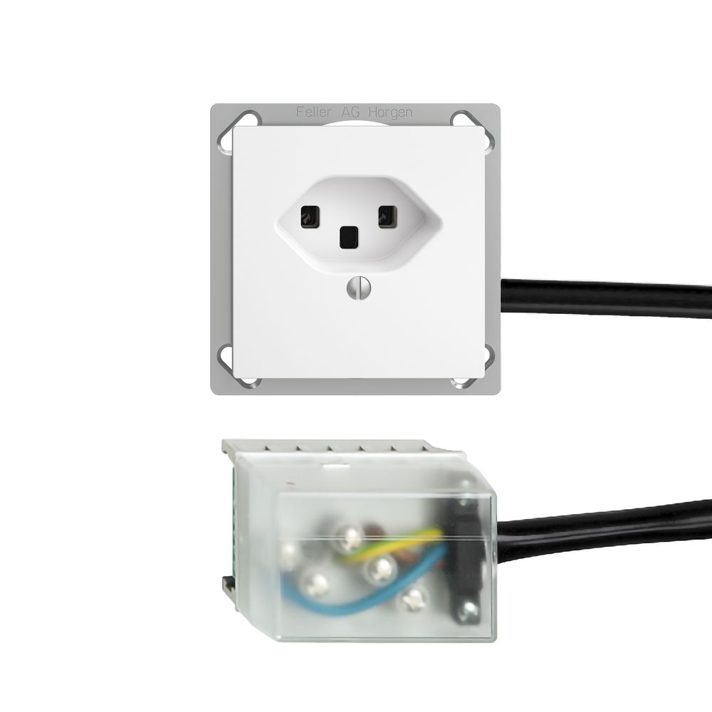 Prise INC EDIZIOdue T23 L3 blanc pour câble plat Powerbus