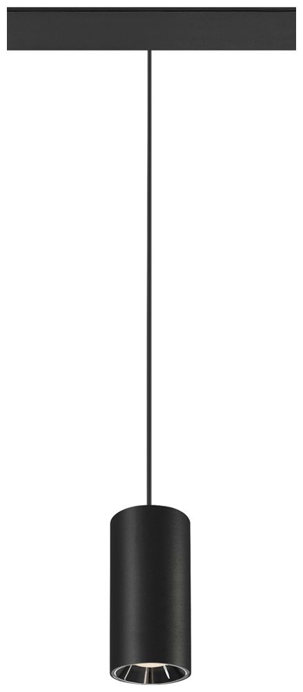 LED-Pendelleuchte SLV NUMINOS S 48V AD 16W 1200lm 940 DALI Ø60 schwarz/Silber