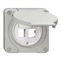 Kit di montaggio NUP Feller freenet, per uscita diritta, doppio, grigio chiaro