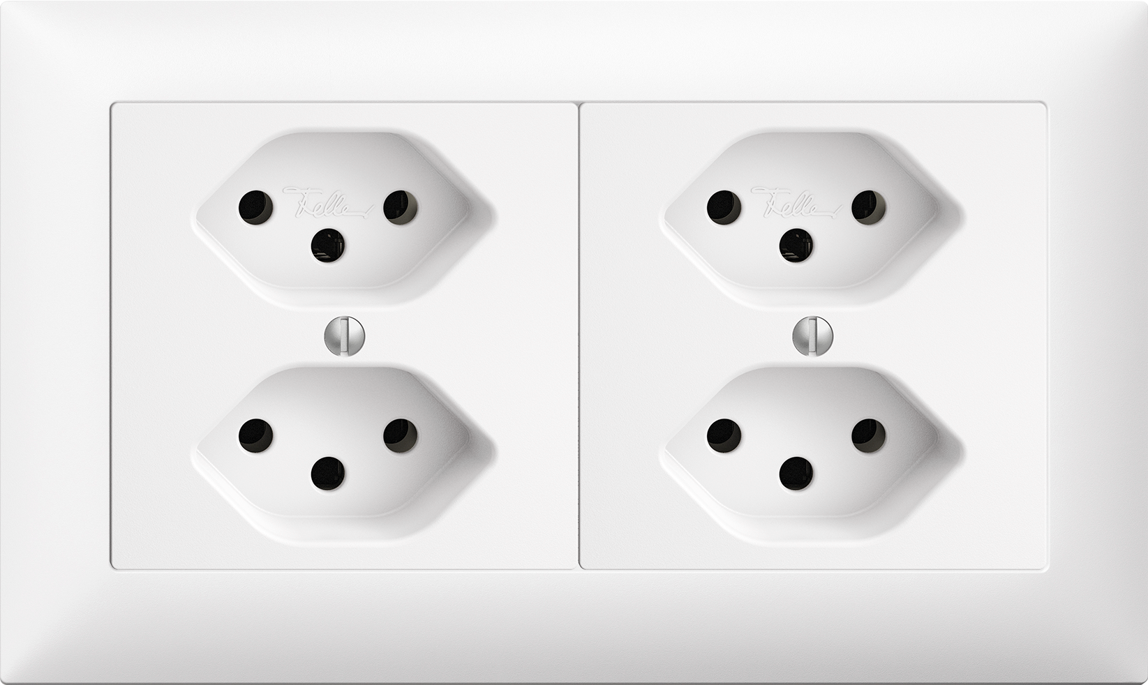 UP-Kombination Edue 1x2, Steckdose 2×T13 + 2xT13 ws