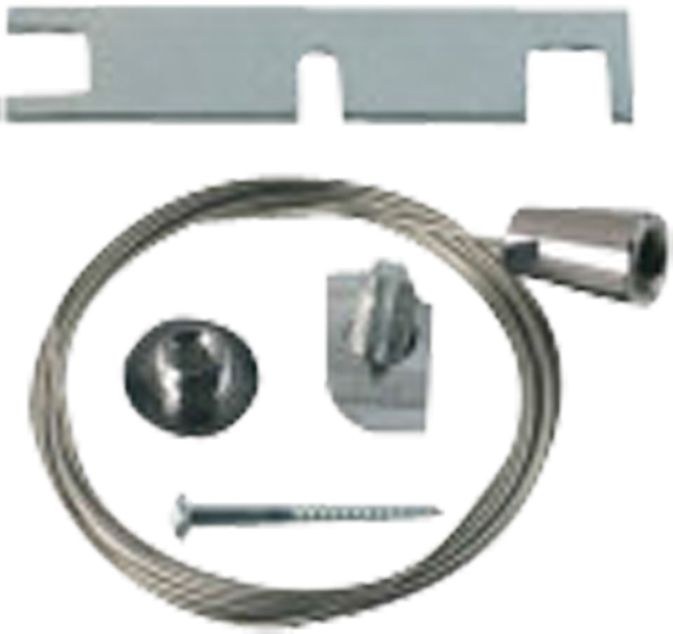 Stahlseilabhängung 3m doppel, silber