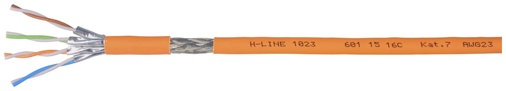 Datenkabel H-LINE 1023 S/FTP 4×2×0.56 FRNC/LSZH 1000MHz Kat.7, orange, Cca