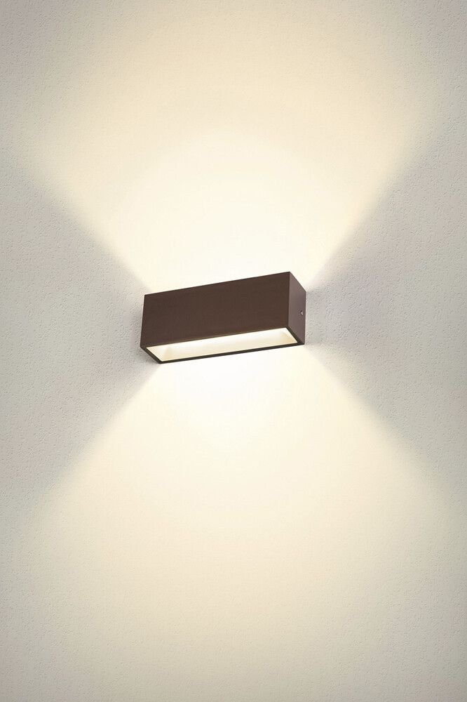 LED-Wandleuchte SLV SITRA L UP/DOWN 24W 2700lm 3000/4000K 105° IP65 rost