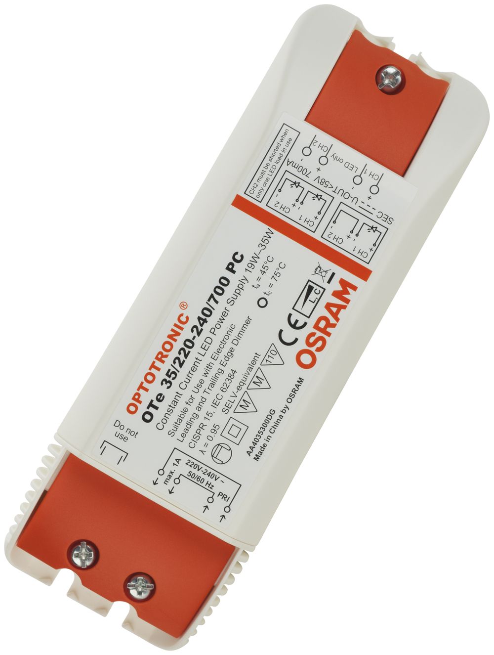 Konstantstromversorgung OTe 35 für LED 700mA 35W 240V