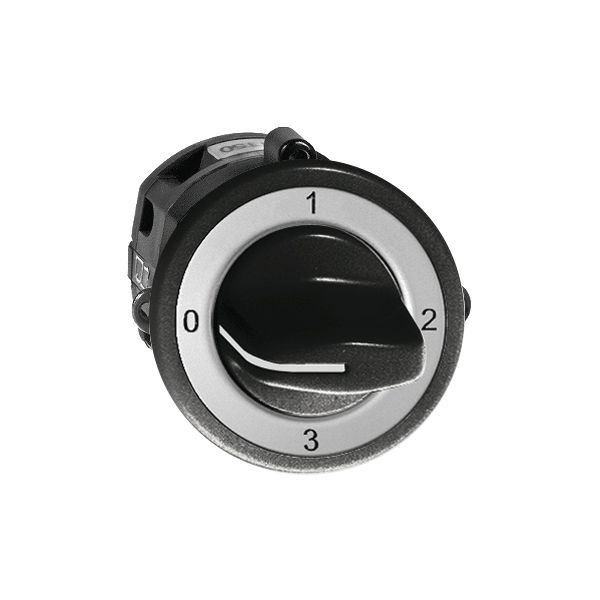 UP-Drehschalter FH 5/2P schwarz mit Drehgriff