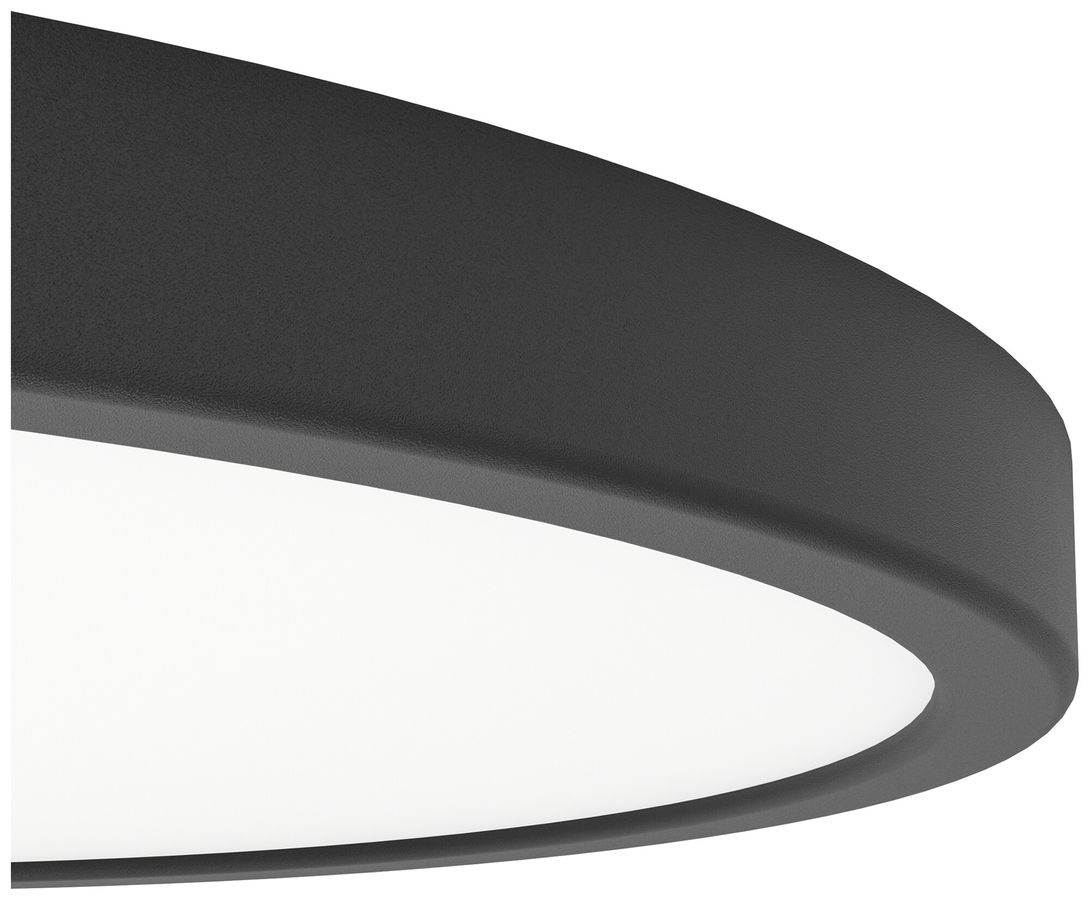 LED-Deckenleuchte Eglo FUEVA 21W 0…2850lm 2700…6500K IP44 DIM Ø389×25mm schwarz