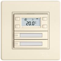 Poussoir RTH ENC EDIZIO.liv SNAPFIX® a.RGB-LED étiqu.2×touches comm.1T cr