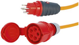 Verlängerungskabel Steffen EPR-PUR 5×2.5mm² 0.3m T25/CEE16 für Industrie orange