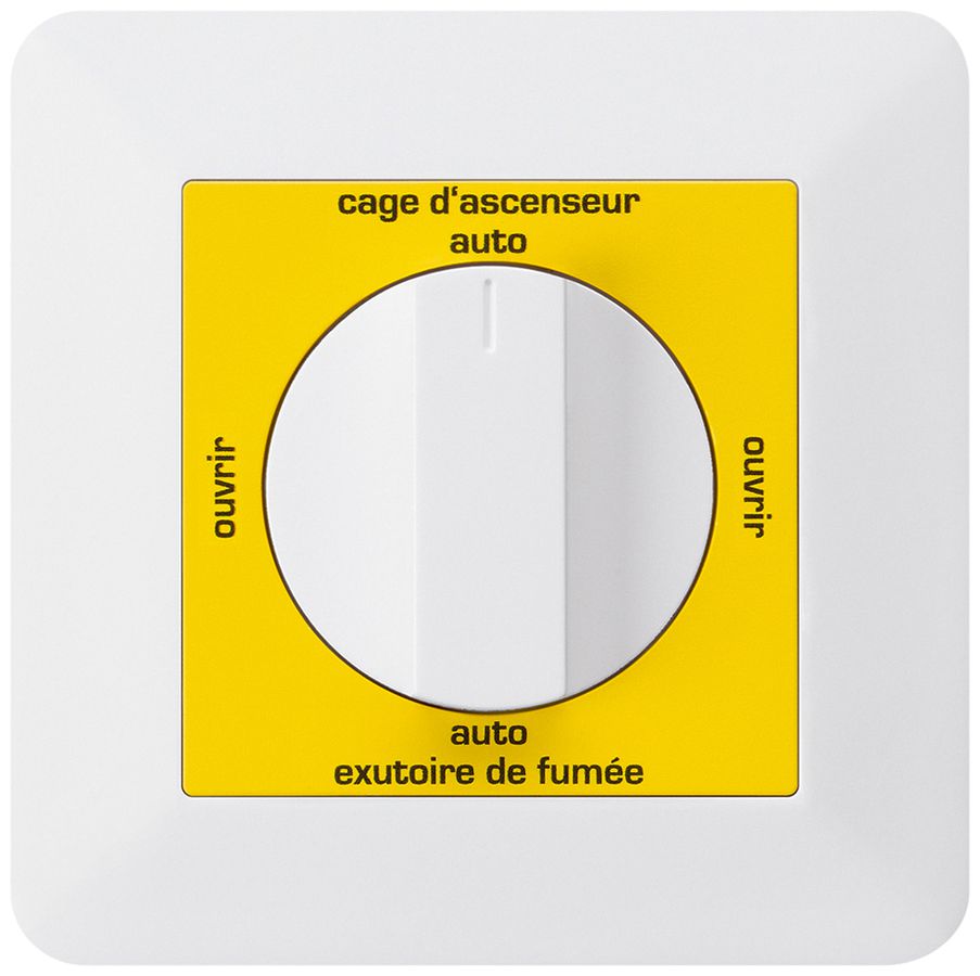 Interrupteur rotatif ENC kallysto.trend pour extracteur de fumée français blanc