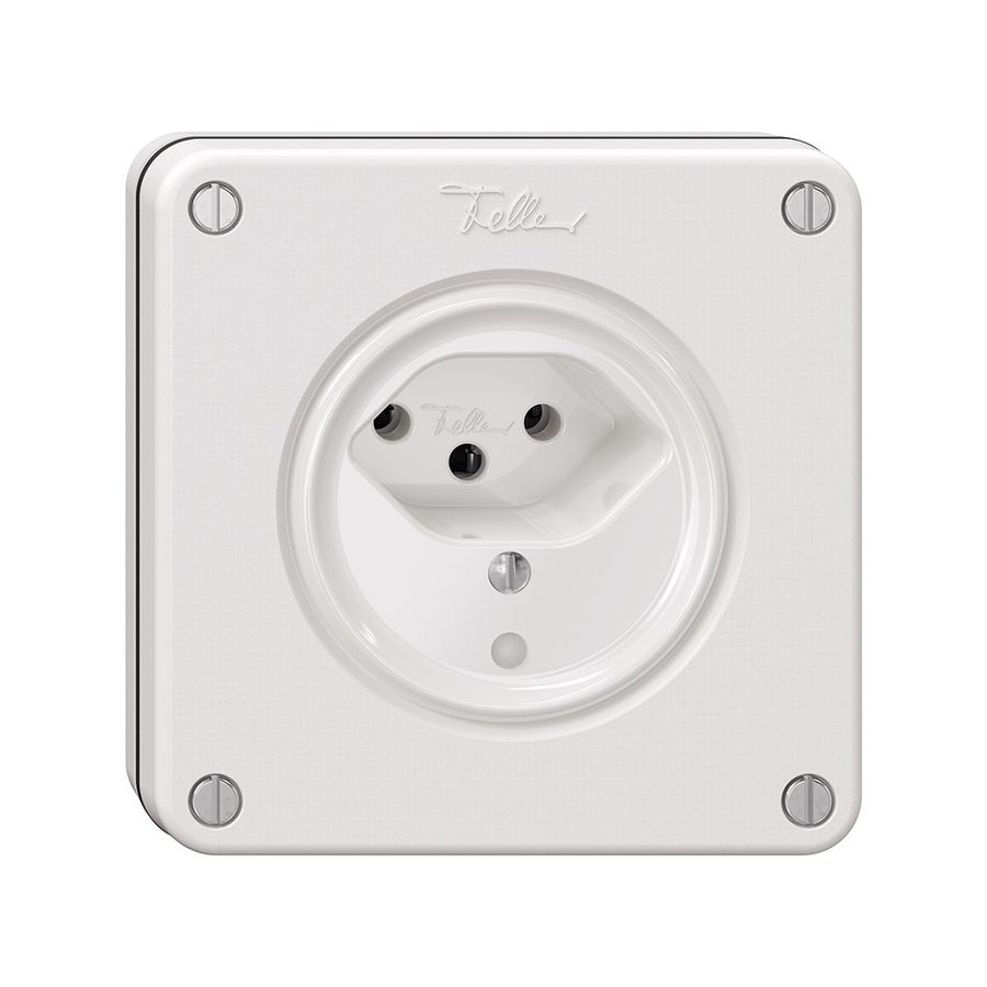 NUPU-Steckdose NEVO, 1×T13, m.LED, weiss