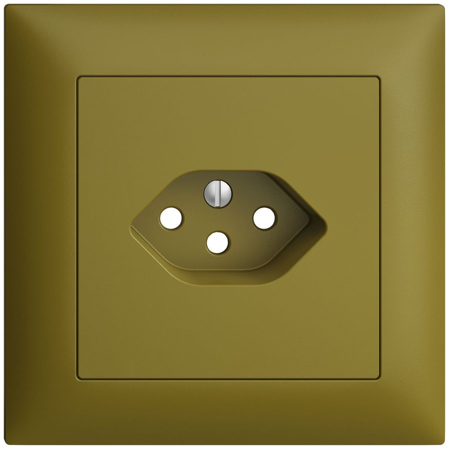 Kit frontal ENC EDIZIOdue olive 88×88mm 1×T13