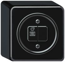 AP-Leuchtdruckschalter origin Sch 3 + Ventilator LED 88×88×54mm schwarz