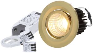 EB-LED-Spot maxLUCE MOVE 10.5W 230V DIM 830lm 927 Loch-Ø68mm 38° IP44 gold