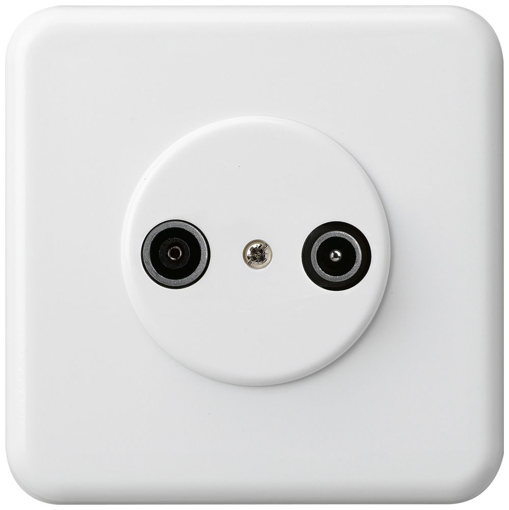 Prise de passage ENC basico TV-R 14dB blanc