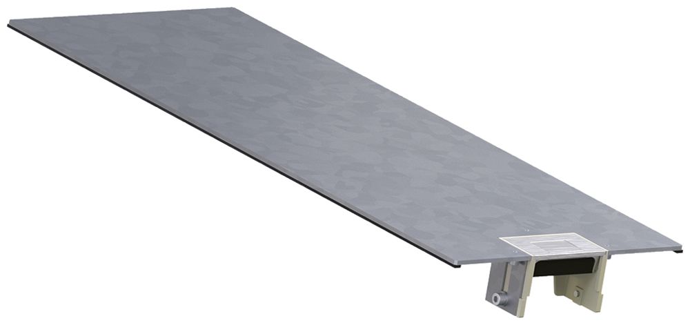 Couvercle tehalit BKG supérieure avec sortie pour canal de sol 200×500×3mm