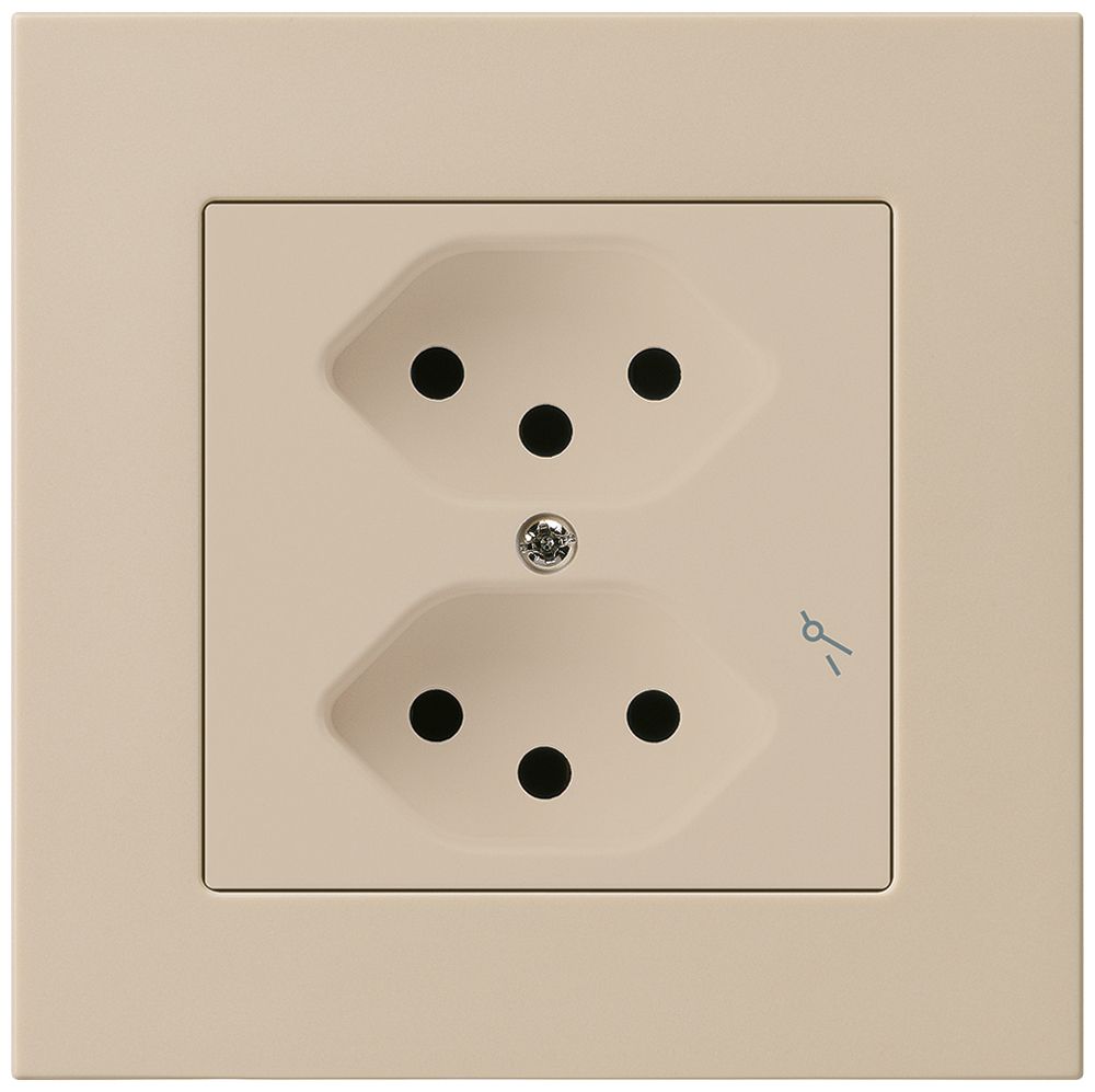 UP-Steckdose kallysto.pro 2×T13/1 beige
