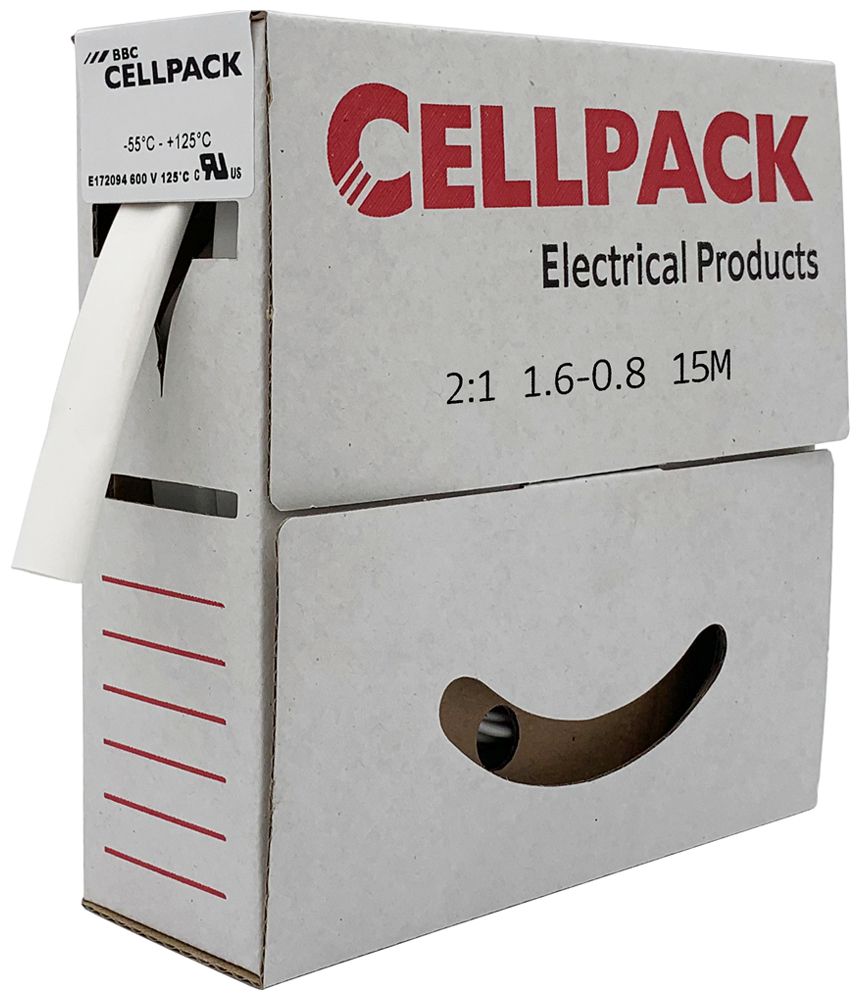 Schrumpfschlauch SB 3mm×15m weiss