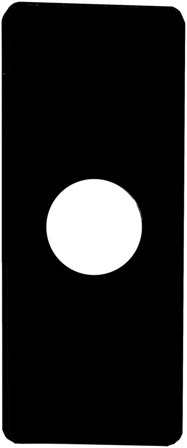 Abdeckplatte 3×1 Bl+43mm +blind schwarz