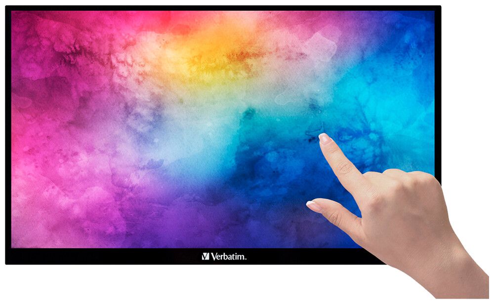 Bildschirm Verbatim PMT-15 15.6" IPS FHD 1920×1080px Touchscreen schwarz