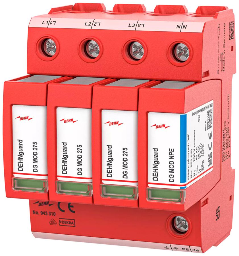 Scaricatore di sovratensione DEHN/elvatec DEHNguard MD TT 4P 230V 125A 63A 4 UM