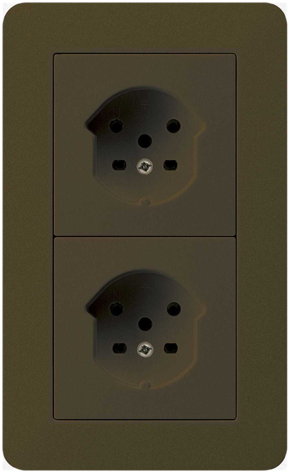 Combi ENC 2×1 HA kallysto.trend 2×type 15 avec bornes enfichables brun