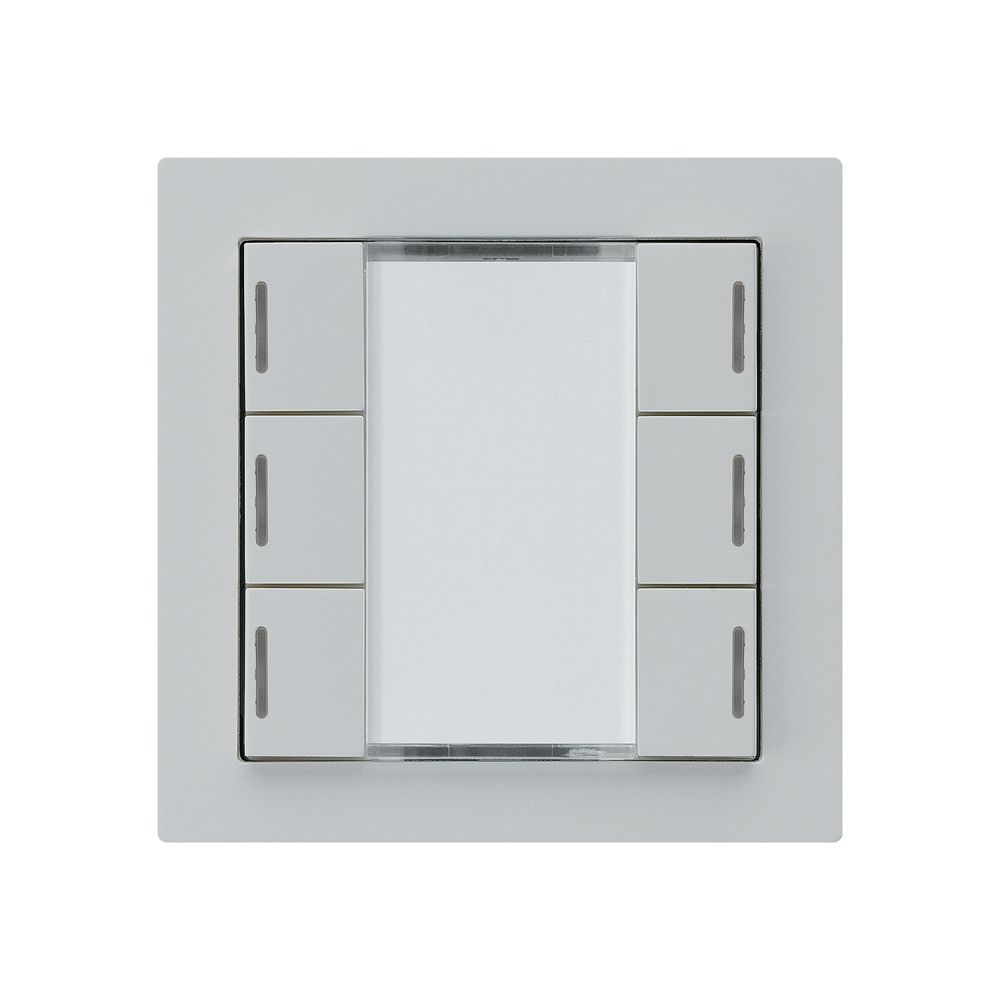 UP-Taster kallysto A KNX 6× RGB LED s/e-link hellgrau
