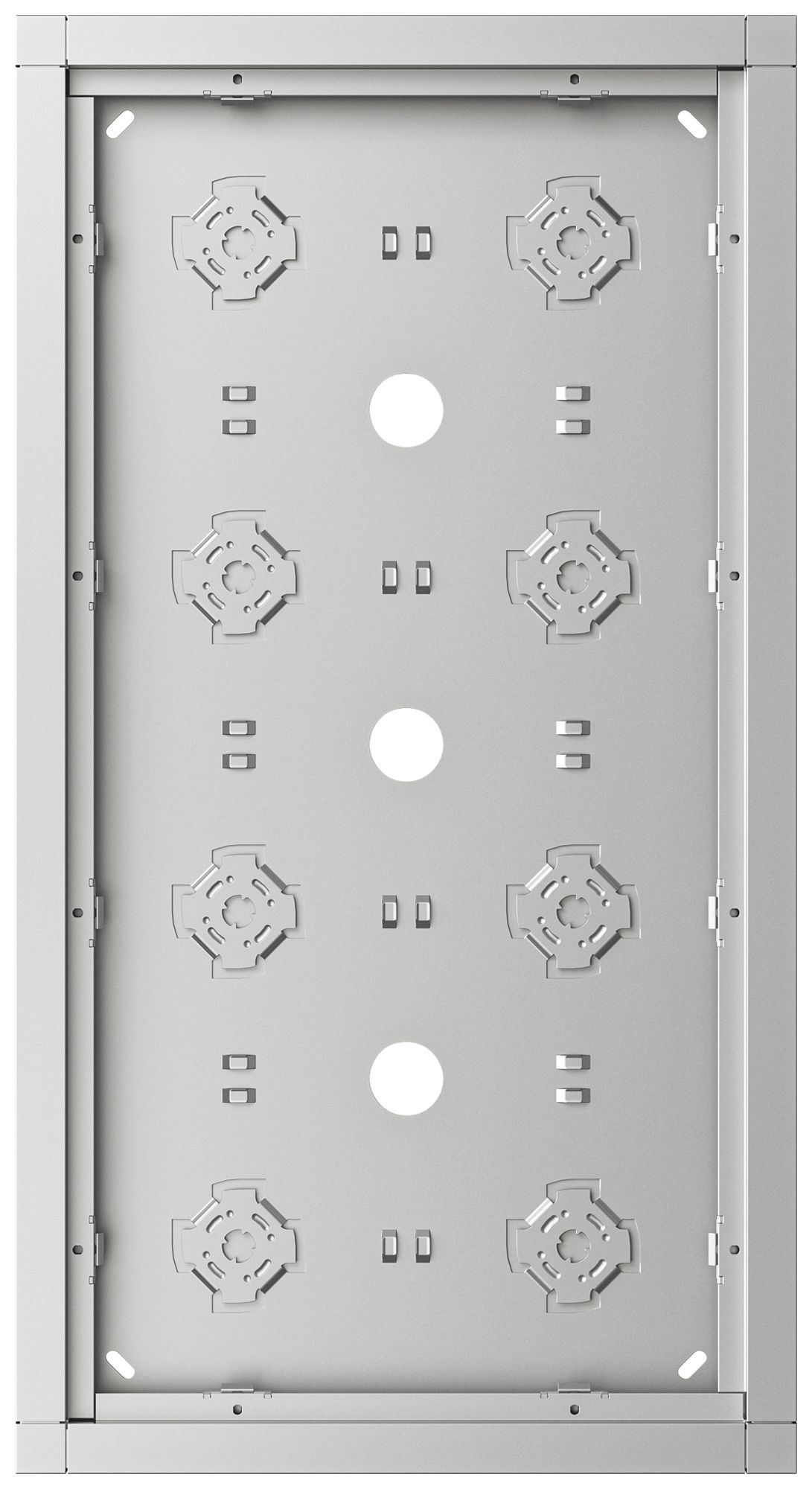 AP-Gehäuse Siedle 8× 232×432×36.5mm silber