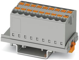 Bloc répartiteur Phoenix Contact PTFIX 12×2.5mm² vertical pour NS 35, bleu