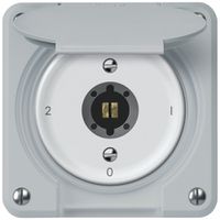 Interruttore a chiave robusto commutatore 16A 250V 86×86mm grigio