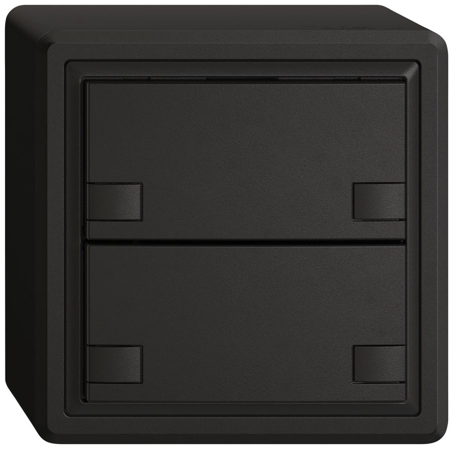 Poussoir universel AP EDIZIO.liv UNI SNAPFIX® 5…48V s.LED 2× comm.2T no