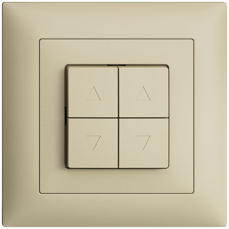 UP-Frontset EDIZIOdue FMI vanille für Storentaster/-schalter