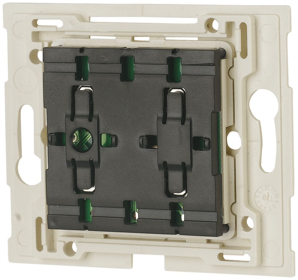 Poussoir ENC ETN 2-fois sans LED pour intérieur électronique