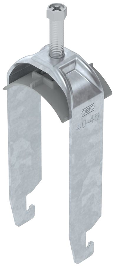 Fixation rapide BET 2056 pied à U mat.synthétique 40…46mm 2×câble acier Zn-ch-im