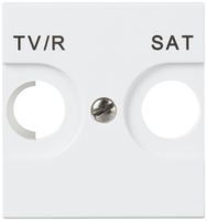 Frontplatte MOS TV/FM/SAT weiss 2 Module