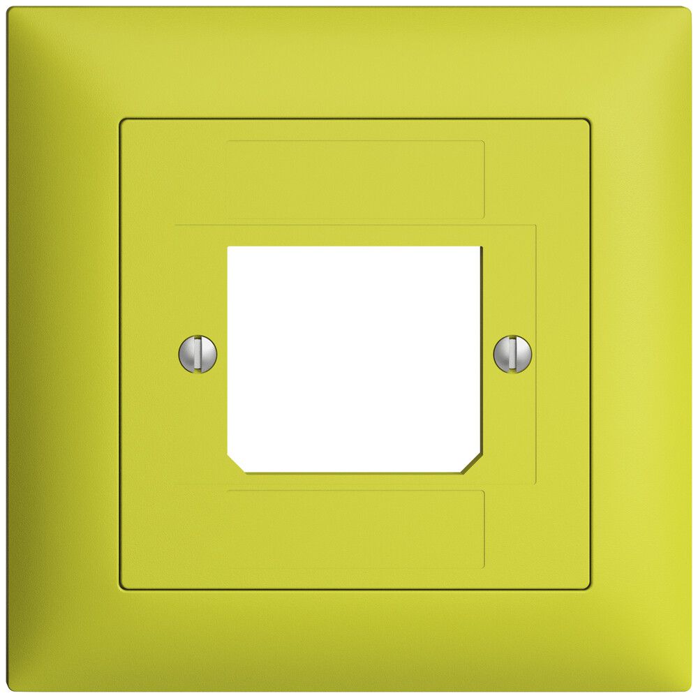 Kit frontal EDIZIOdue lemon 88×88mm 1×TT 3×RJ